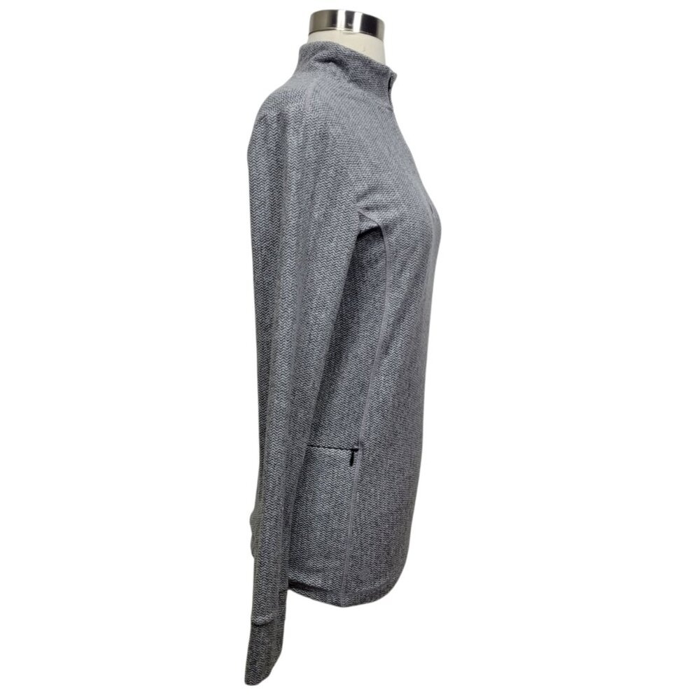 Senita Athletics Gray Quarter Zip Pullover Women’s Size Small Running Top - Picture 3 of 10